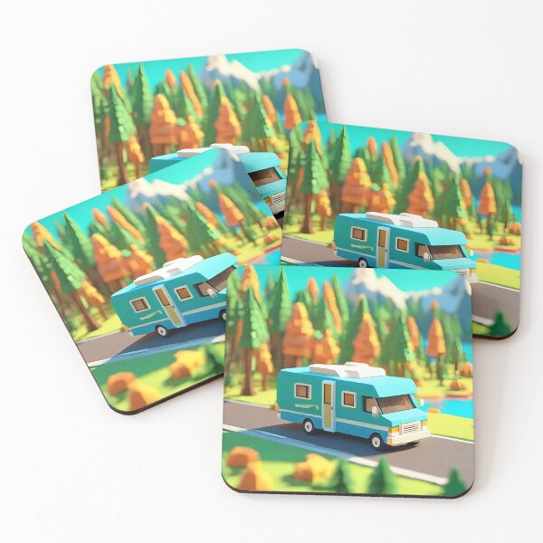 Item preview, Cartoon RV Campervan Motorhome Isometric Styled. 4 of 4. designed and sold by Meridian Threads.