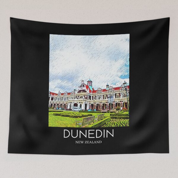 Item preview, A Pop Art Travel Print of Dunedin - New Zealand designed and sold by StudioRedKoala.