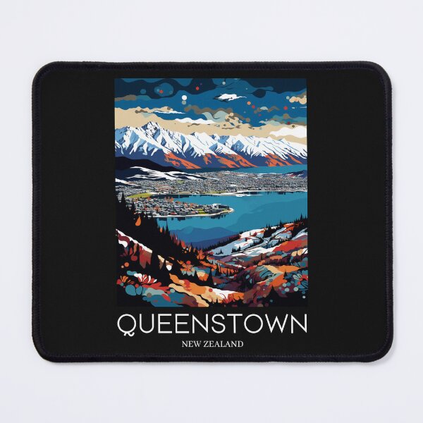 Item preview, A Pop Art Travel Print of Queenstown - New Zealand designed and sold by StudioRedKoala.