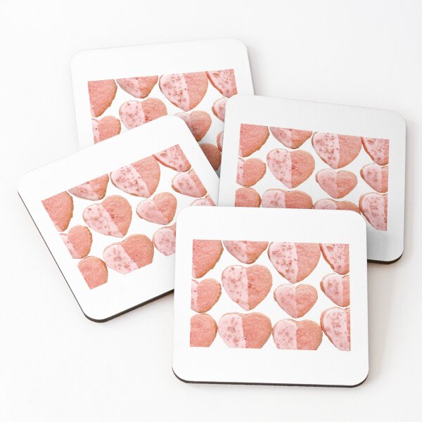 Item preview, Heart strawberry shortbread cookie with icing. designed and sold by aiko-p.