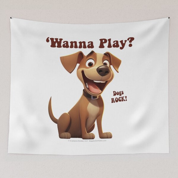 Item preview, Wanna Play? Dogs Rock! designed and sold by The Imagination Source™.