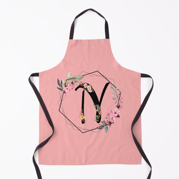 Item preview, N monogram flowers, watercolor designed and sold by OmikronStore.