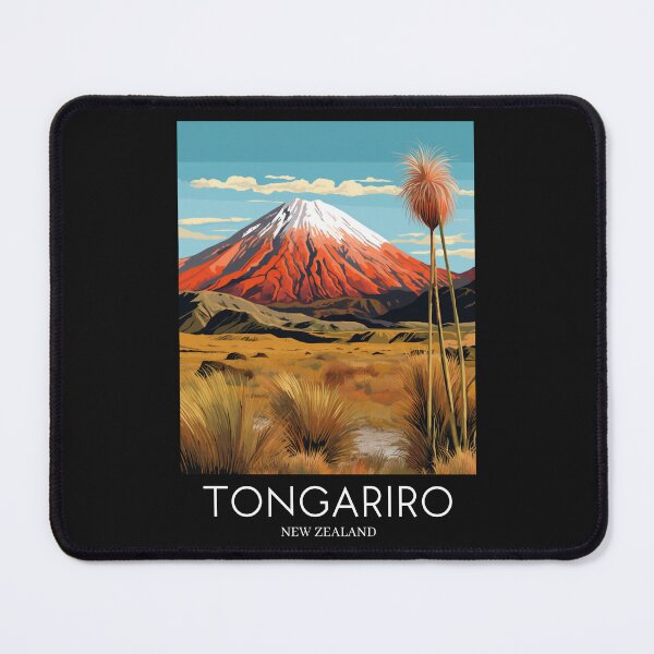 Item preview, A Pop Art Travel Print of Tongariro National Park - New Zealand designed and sold by StudioRedKoala.