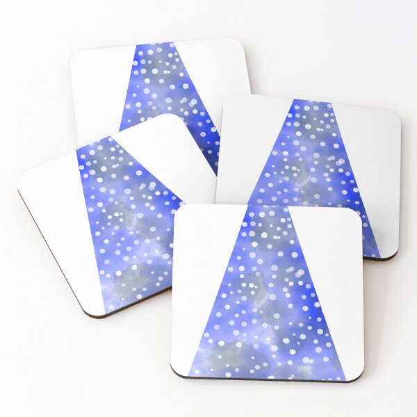 Item preview, Watercolor Christmas tree covered in snow, dark, delicate blue. designed and sold by My-fake-places.