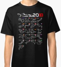 Calendar F1 2018 circuits Classic T-Shirt