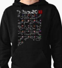 Calendar F1 2018 circuits Pullover Hoodie