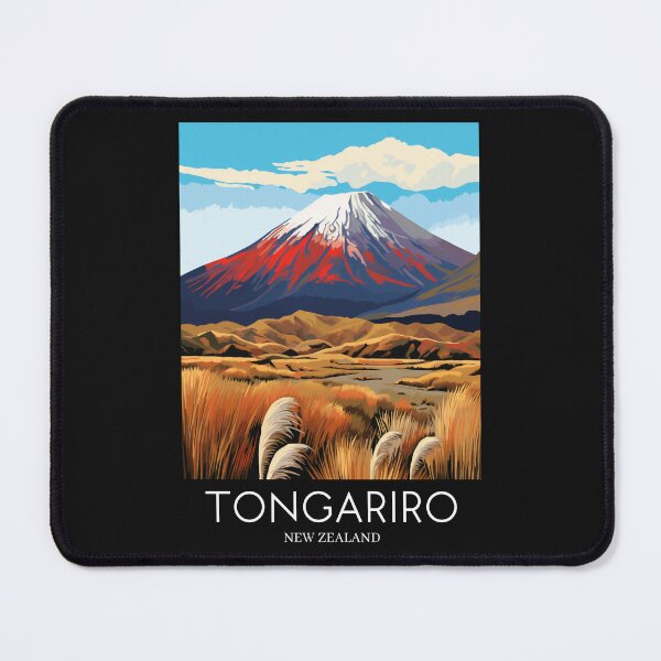 Item preview, A Pop Art Travel Print of Tongariro National Park - New Zealand designed and sold by StudioRedKoala.