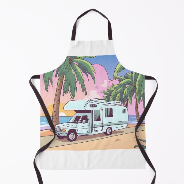 Item preview, Cartoon RV Campervan Motorhome Pink Sunsets 4 of 4 designed and sold by Meridian Threads.