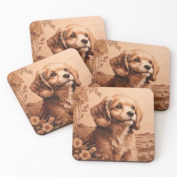 Item preview, Cavapoo: The Radiant Joy of Wood (Pyro Pets Art - 134) designed and sold by pyropetsart.