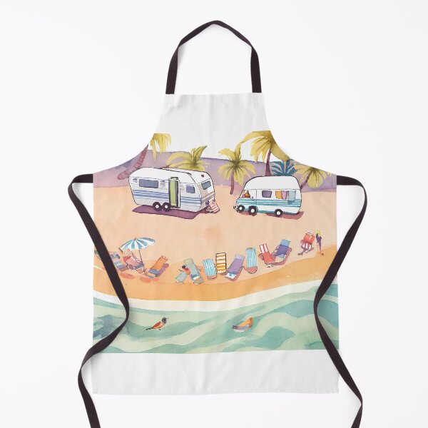 Item preview, Cartoon RV Campervan Motorhome at the Beach, Summer Days 1 of 3 designed and sold by Meridian Threads.