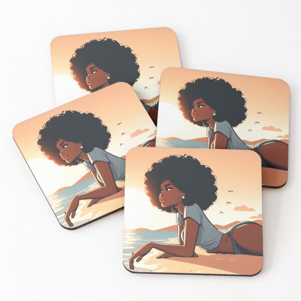 Item preview, Ebony Girl - Time off at the Beach - 01 designed and sold by MyEbonyYou.
