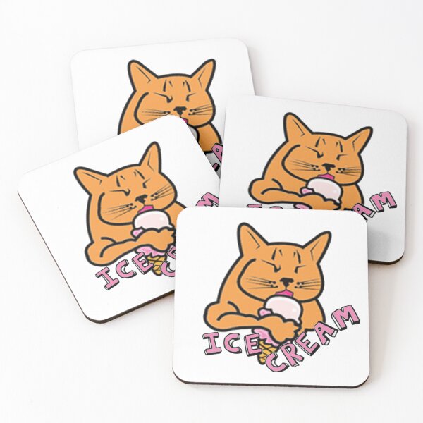 Item preview, Ice cream Cat Orange designed and sold by ObsessiveSticks.