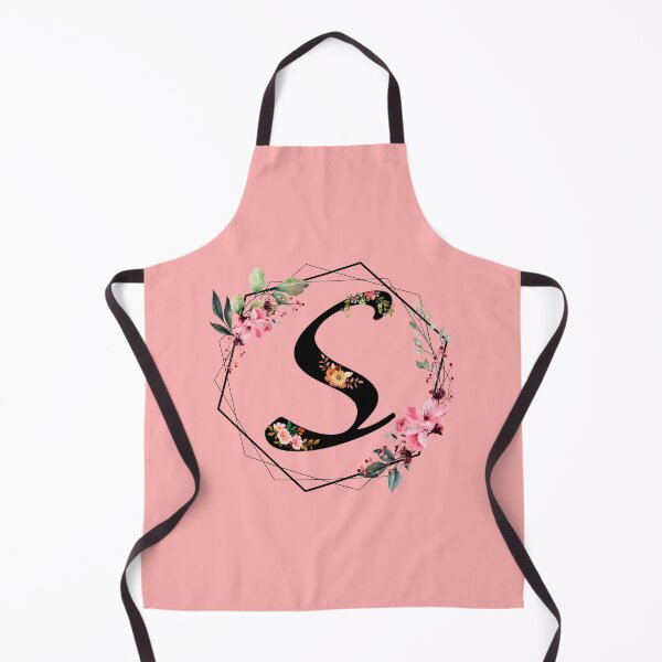 Item preview, S monogram flowers, watercolor designed and sold by OmikronStore.