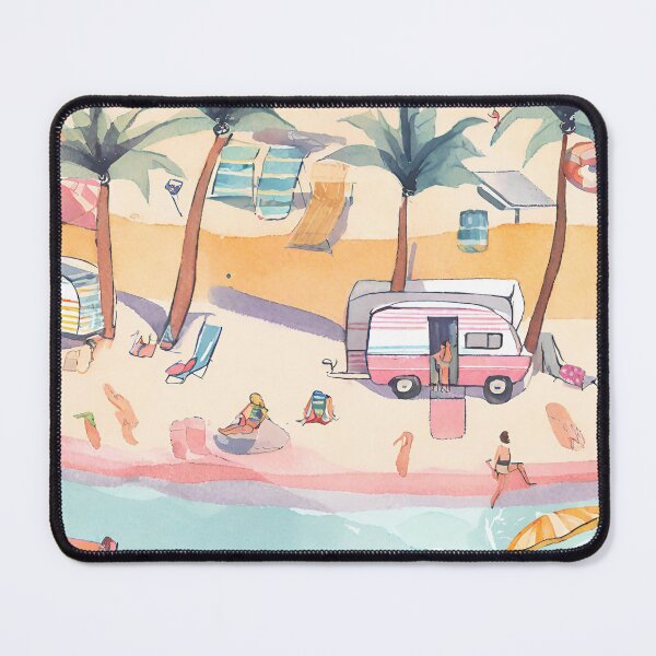 Item preview, Cartoon RV Campervan Motorhome at the Beach, Summer Days 3 of 3 designed and sold by Meridian Threads.