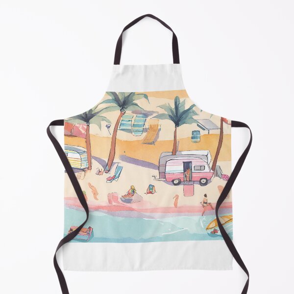 Item preview, Cartoon RV Campervan Motorhome at the Beach, Summer Days 3 of 3 designed and sold by Meridian Threads.