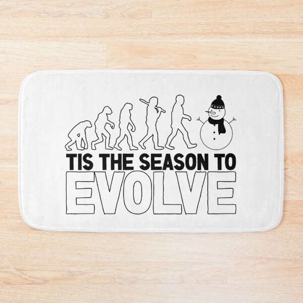 Item preview, Tis the Season to Evolve - Funny Human Evolution into Christmas/Winter Snowman (Black Design) designed and sold by Spiprinto.
