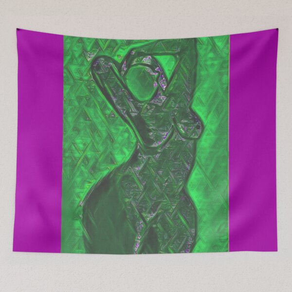 Item preview, Semi-abstract digital painting of curvy female nude designed and sold by pulchritude560.