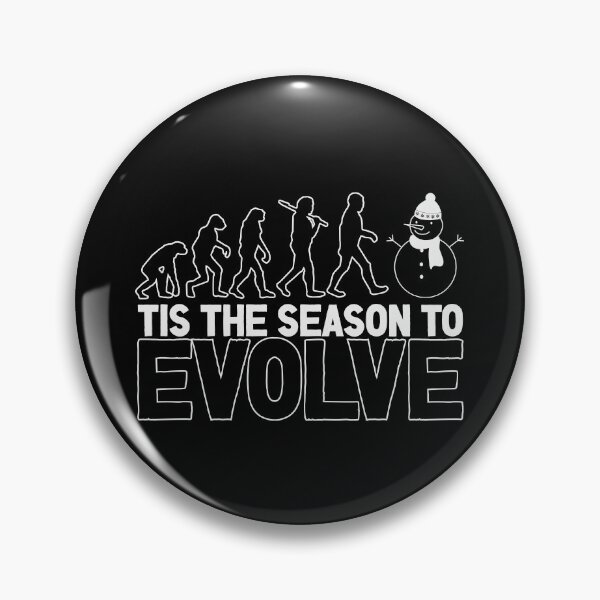 Item preview, Tis the Season to Evolve - Funny Human Evolution into Christmas/Winter Snowman (White Design) designed and sold by Spiprinto.