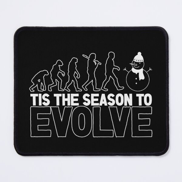 Item preview, Tis the Season to Evolve - Funny Human Evolution into Christmas/Winter Snowman (White Design) designed and sold by Spiprinto.