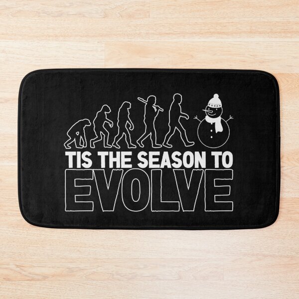 Item preview, Tis the Season to Evolve - Funny Human Evolution into Christmas/Winter Snowman (White Design) designed and sold by Spiprinto.