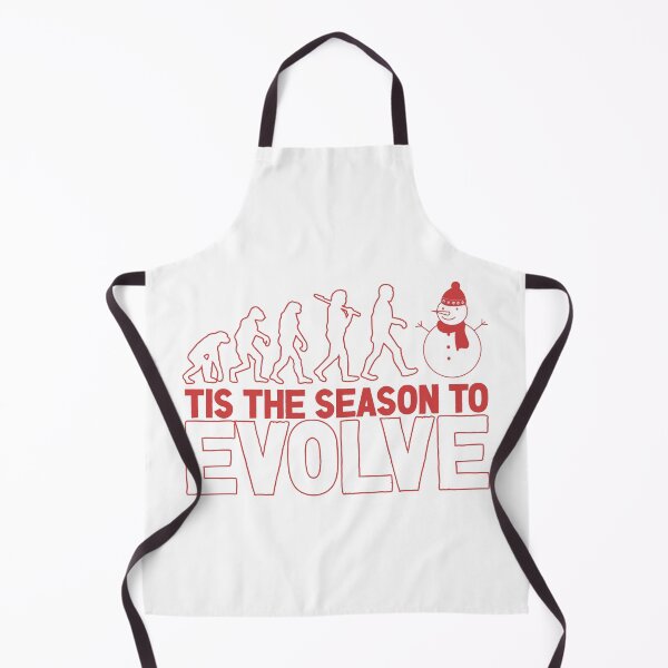 Item preview, Tis the Season to Evolve - Funny Human Evolution into Christmas/Winter Snowman (White Design) designed and sold by Spiprinto.