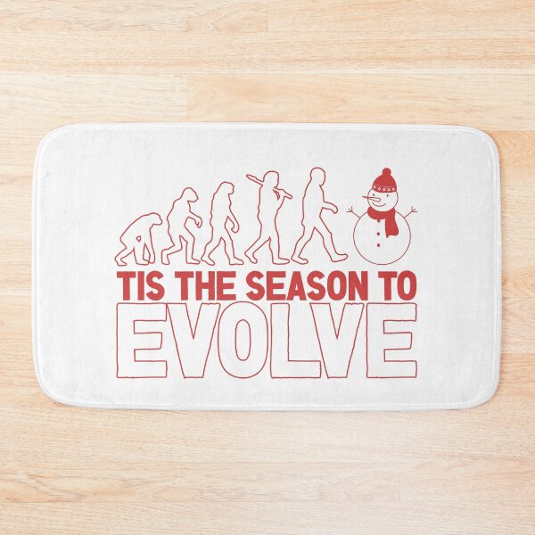 Item preview, Tis the Season to Evolve - Funny Human Evolution into Christmas/Winter Snowman (White Design) designed and sold by Spiprinto.