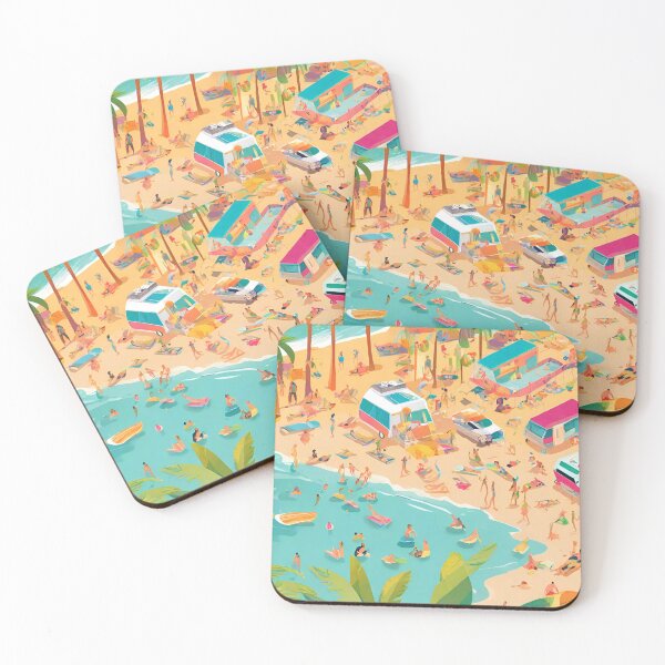 Item preview, Cartoon RV Campervan Motorhome. Beach Days 1 of 3 designed and sold by Meridian Threads.
