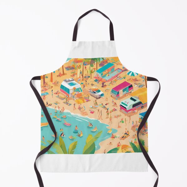 Item preview, Cartoon RV Campervan Motorhome. Beach Days 1 of 3 designed and sold by Meridian Threads.