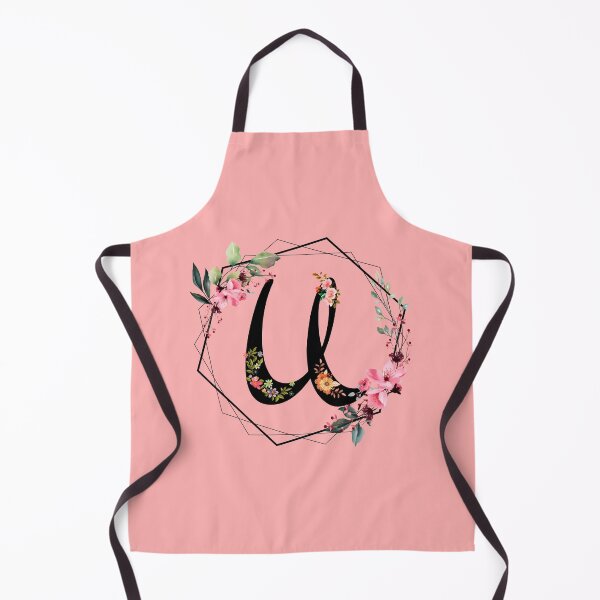 Item preview, U monogram, flowers, watercolor designed and sold by OmikronStore.