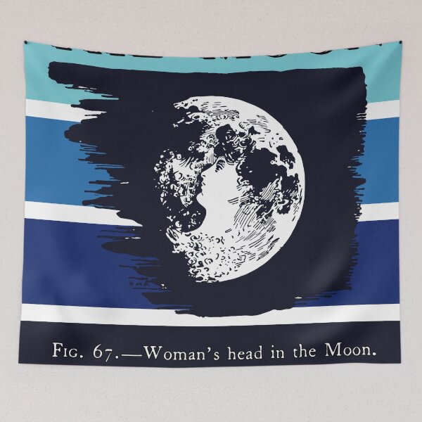 Item preview, The Moon vintage drawing designed and sold by D-fineShop.