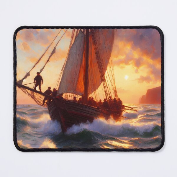 Item preview, Captain Ahab Hunting Moby-Dick designed and sold by ClassicRetroism.