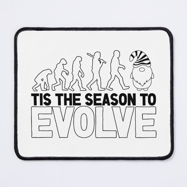 Item preview, Tis the Season to Evolve - Funny Human Evolution into Christmas Gnome (Black Design) designed and sold by Spiprinto.