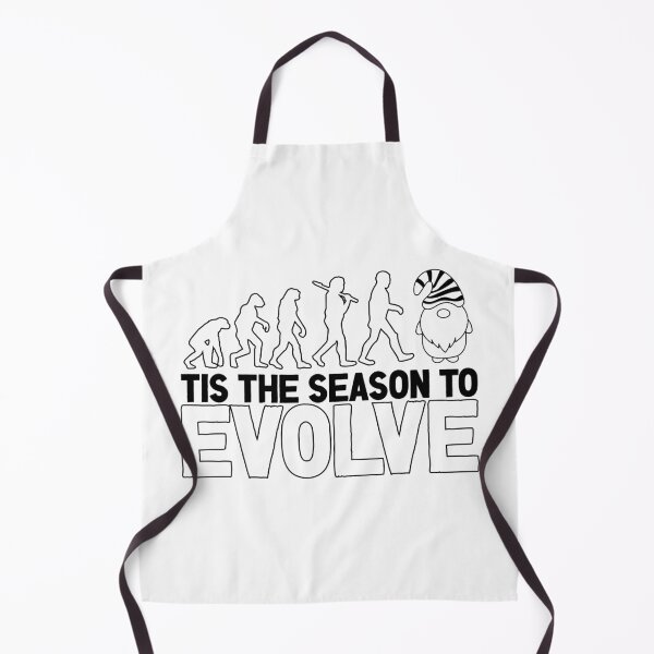 Item preview, Tis the Season to Evolve - Funny Human Evolution into Christmas Gnome (Black Design) designed and sold by Spiprinto.