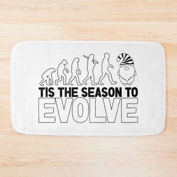 Item preview, Tis the Season to Evolve - Funny Human Evolution into Christmas Gnome (Black Design) designed and sold by Spiprinto.
