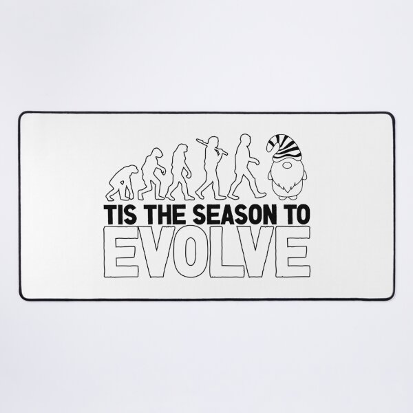 Item preview, Tis the Season to Evolve - Funny Human Evolution into Christmas Gnome (Black Design) designed and sold by Spiprinto.