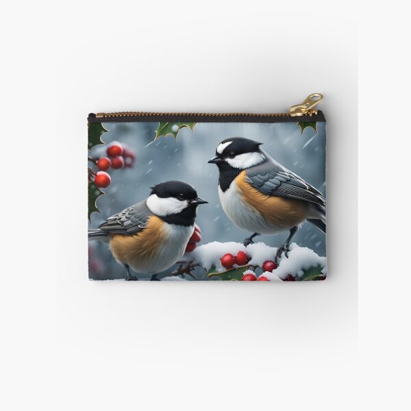 Item preview, Two chickadees on a Holly Branch designed and sold by gregchapin.
