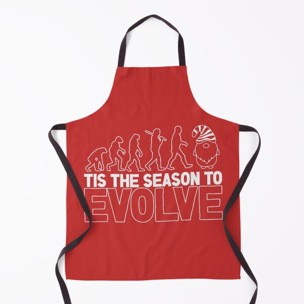 Item preview, Tis the Season to Evolve - Funny Human Evolution into Christmas Gnome (White Design) designed and sold by Spiprinto.