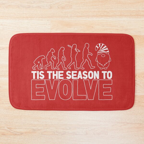 Item preview, Tis the Season to Evolve - Funny Human Evolution into Christmas Gnome (White Design) designed and sold by Spiprinto.