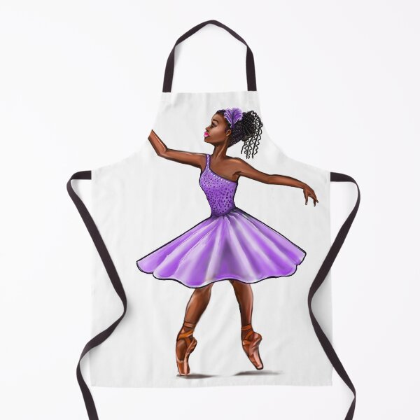 Item preview, African American Ballerina in Lavender Tutu | Melanin Ballet Dancer Art designed and sold by Artonmytee.