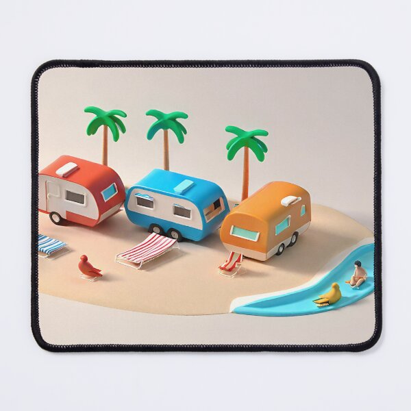 Item preview, Cartoon Clay-Like RV Campervan Motorhome Life 1 of 3 designed and sold by Meridian Threads.