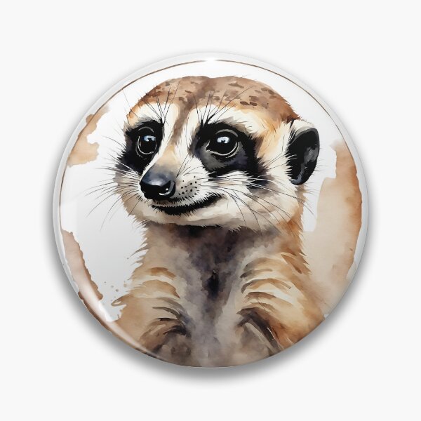 Item preview, Meerkat Watercolor Circle Style Art designed and sold by LDJBlank.