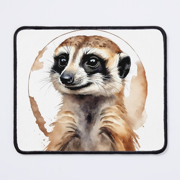 Item preview, Meerkat Watercolor Circle Style Art designed and sold by LDJBlank.