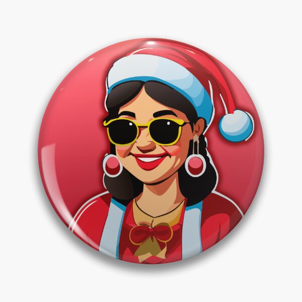 Item preview, Mrs. Claus wearing glasses colored background designed and sold by Oncosmosstore.