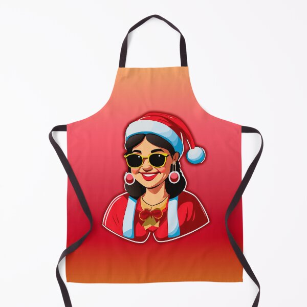 Item preview, Mrs. Claus wearing glasses colored background designed and sold by Oncosmosstore.