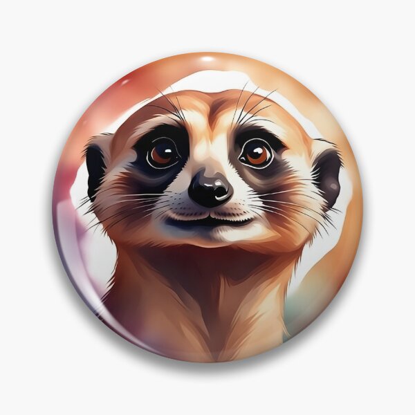 Item preview, Meerkat Watercolor Circle Style Art designed and sold by LDJBlank.