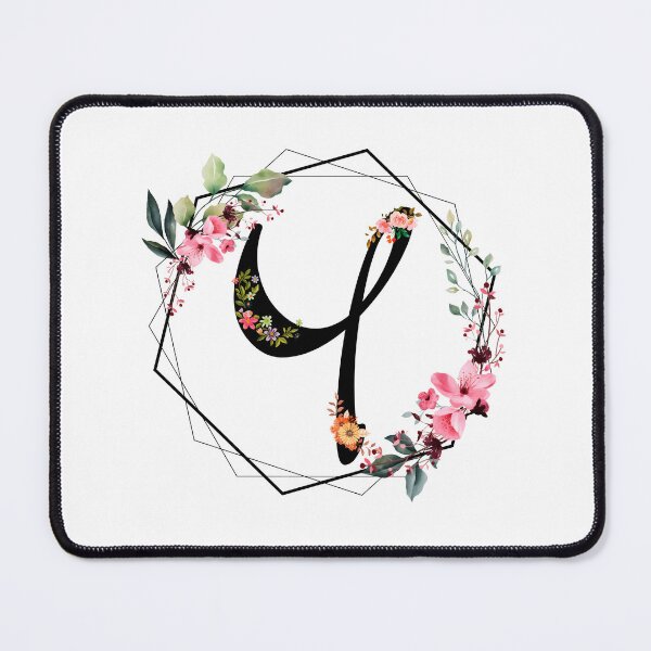 Item preview, Y monogram, flowers, watercolor designed and sold by OmikronStore.