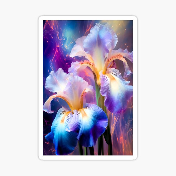 Item preview, Glowing Irises designed and sold by Art by Lilia.