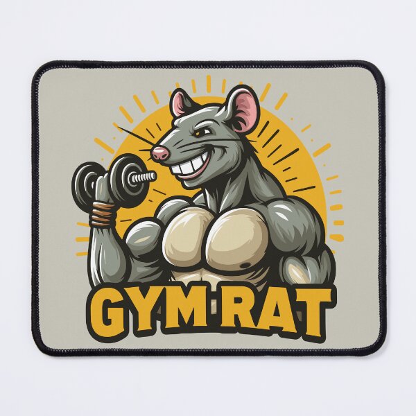Item preview, Muscled Gym Rat Motivation meme mascot designed and sold by Artilize.