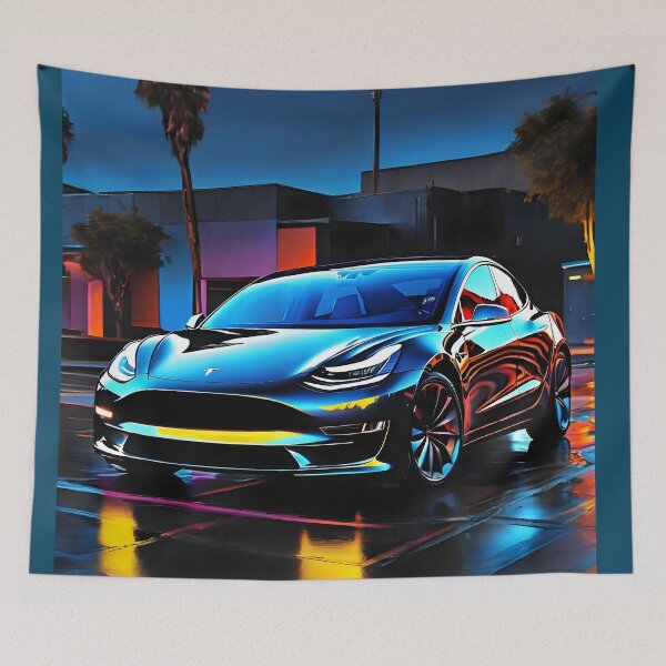 Item preview, Tesla Model 3 in Black and Blue designed and sold by Dan Farsaci.