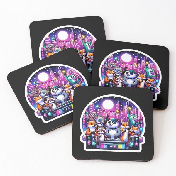 Item preview, Neon Jungle Rave: Urban Animal Dance Fiesta designed and sold by TooniversalHub.